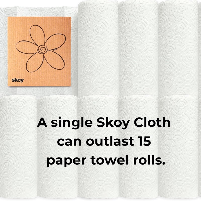 Skoy Cloth 4-Pack - Colorful Swedish Dishcloths with Fun Text Designs - Image 2